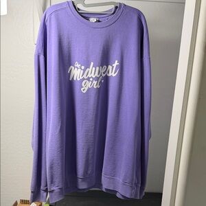 The Midwest Girl Purple Sweatshirt
